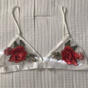 Embroidered Sheer Bralette